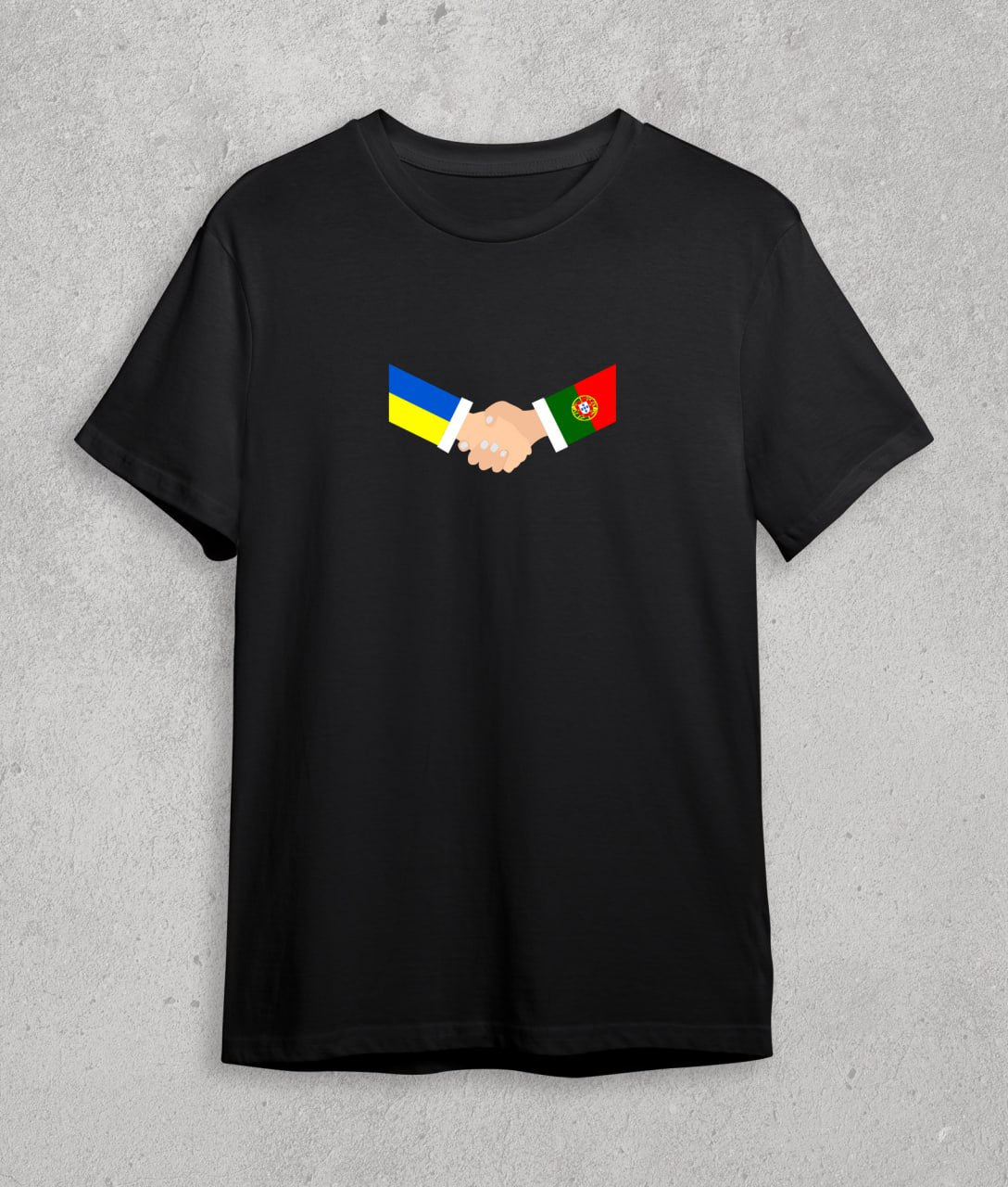 T-shirt Portugal + Ukraine (handshake)