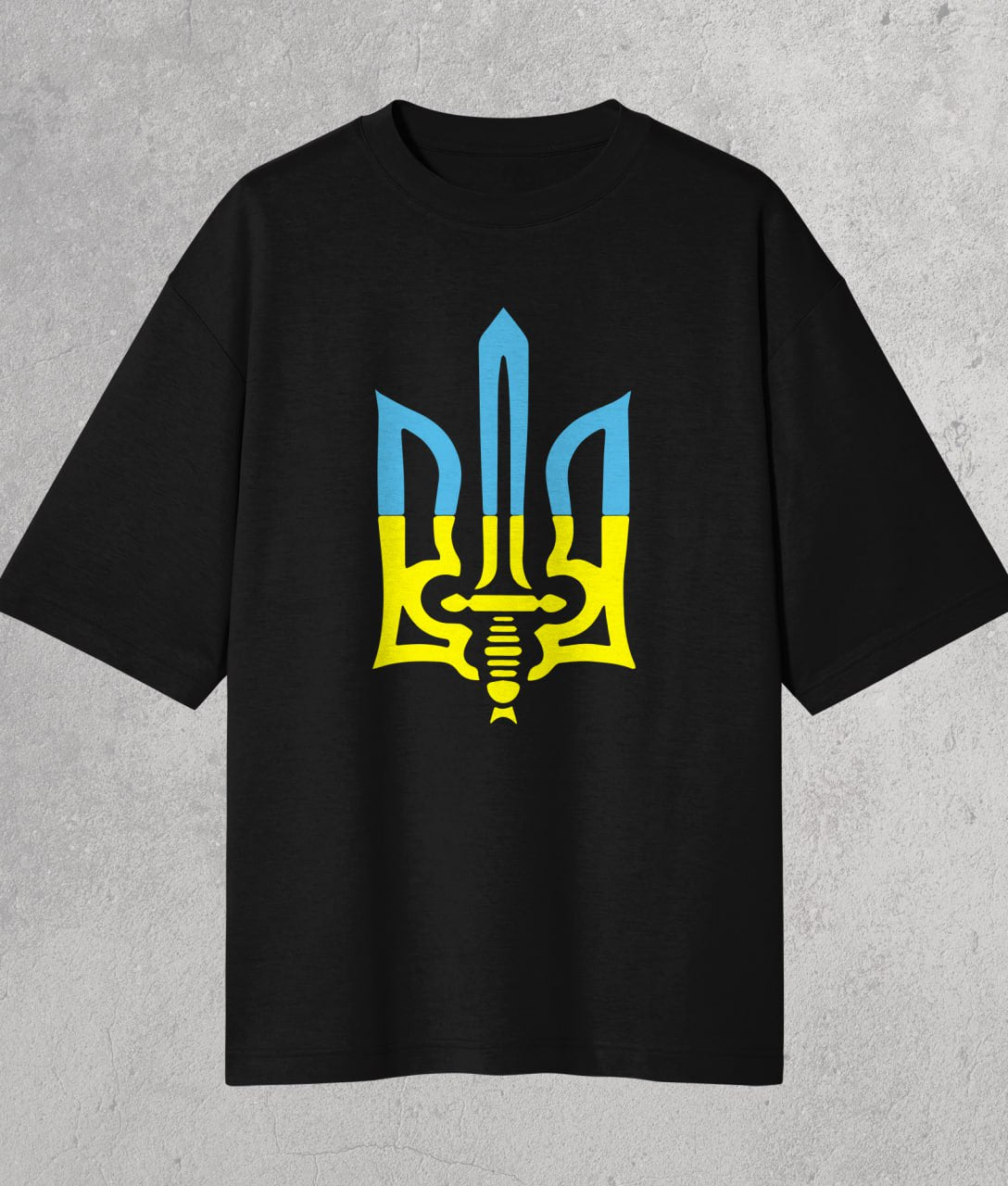Оверсайз футболка Тризуб з мечем 