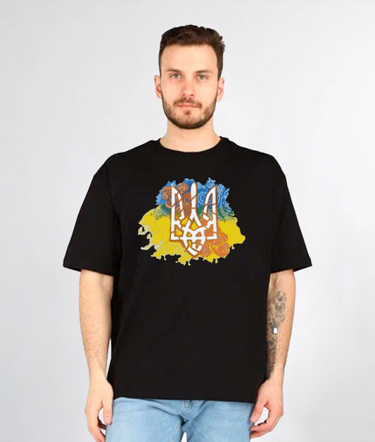 Oversize T-shirt Trident with ornament