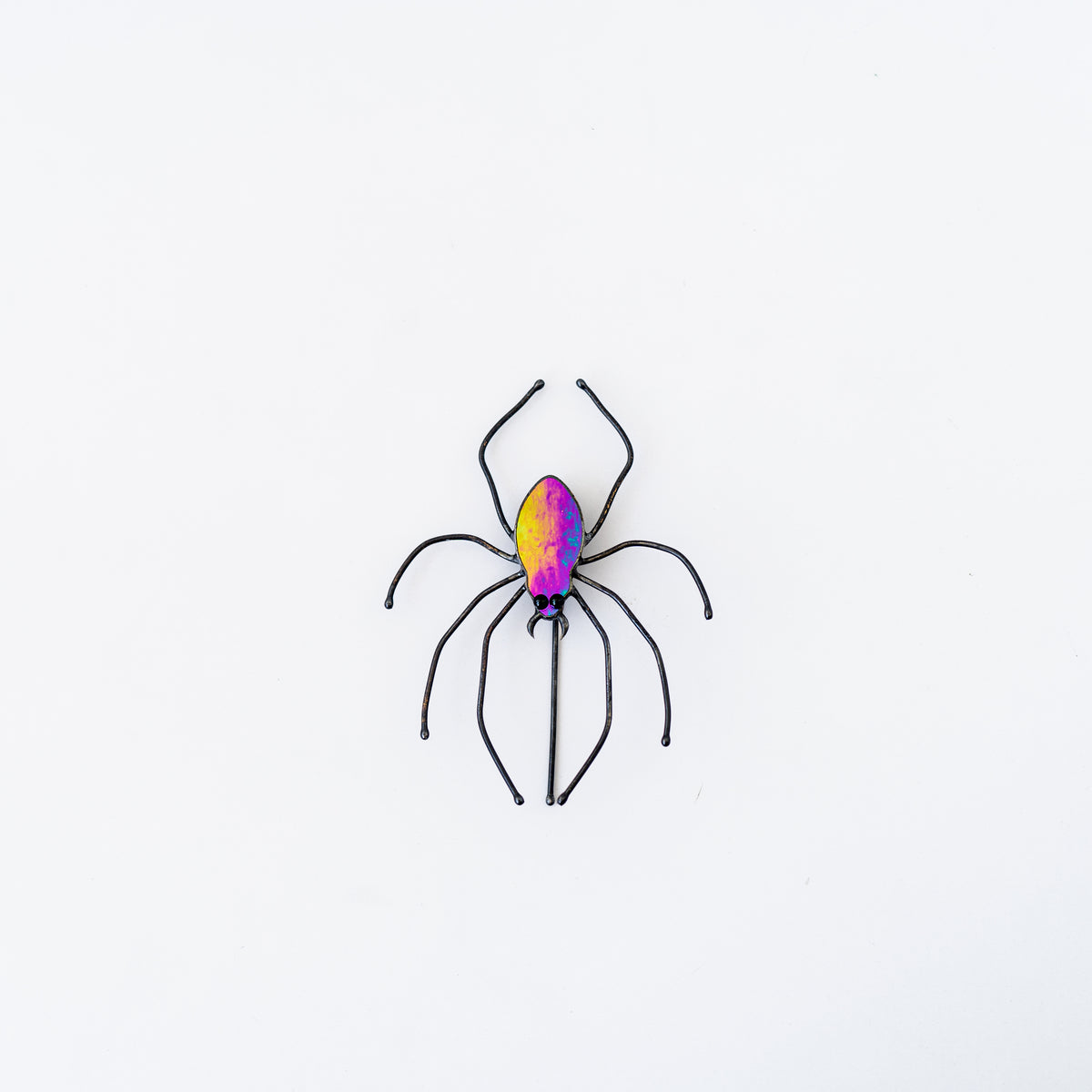 Handmade Stained Glass Spider Pot Decor | Halloween Plant Decoration | Made in Ukraine