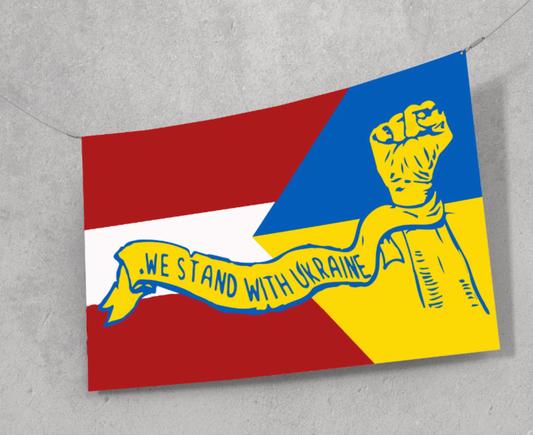 Flag Ukraine + Latvia