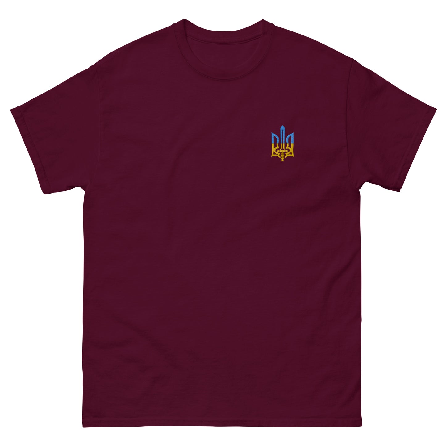 T-Shirt with Embroidery Trident on left