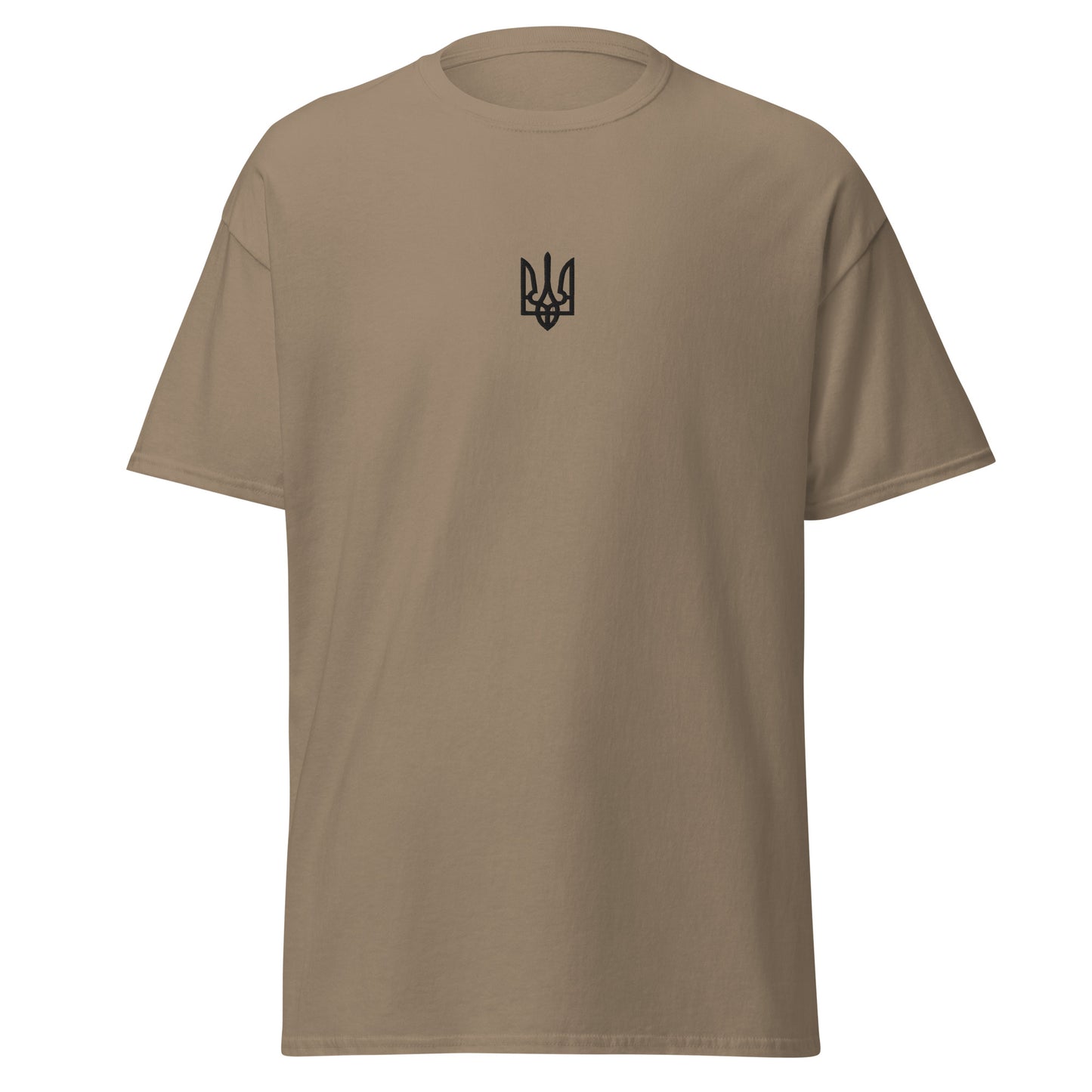 T-Shirt with Embroidery Black Trident