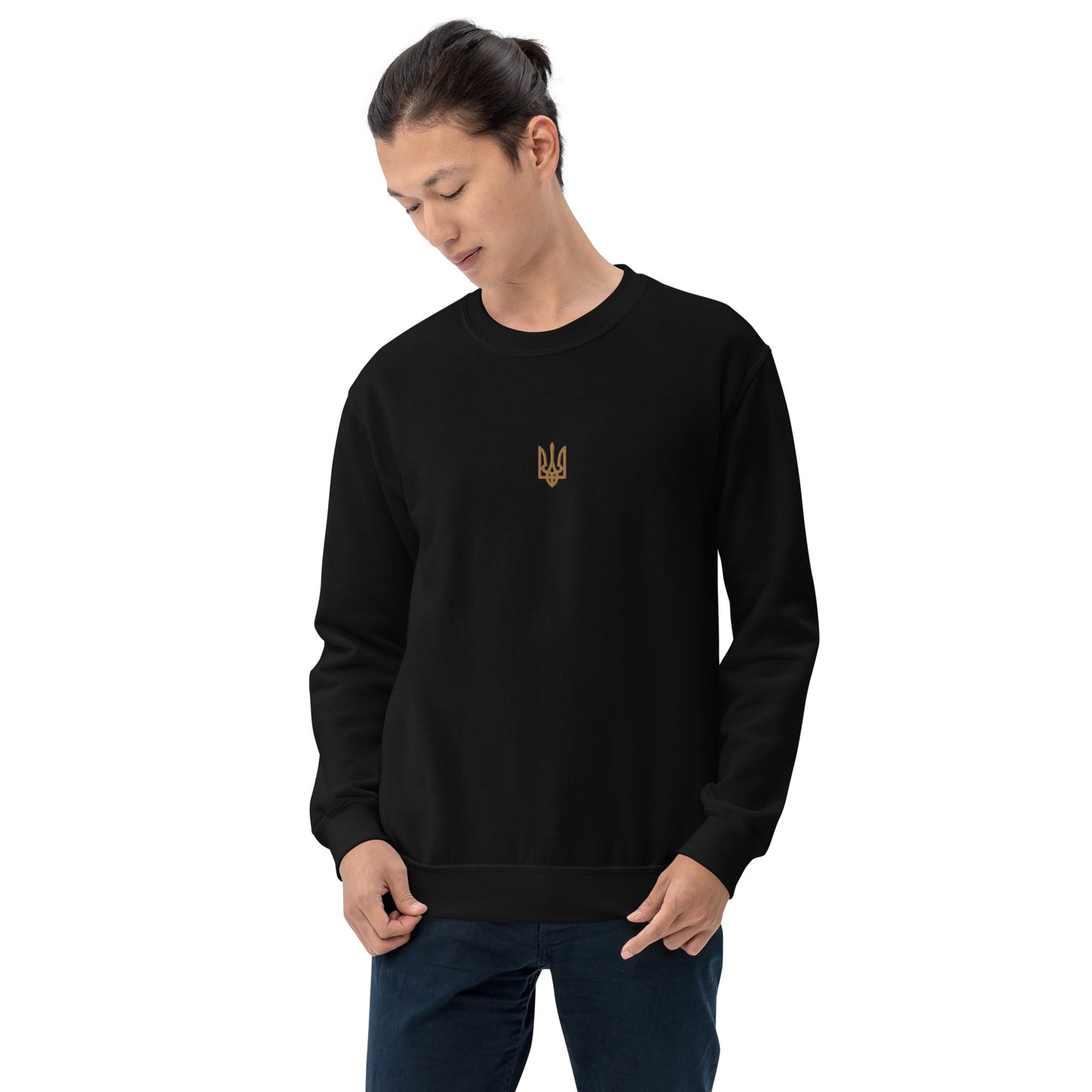 Sweatshirt with Embroidery Golden Trident