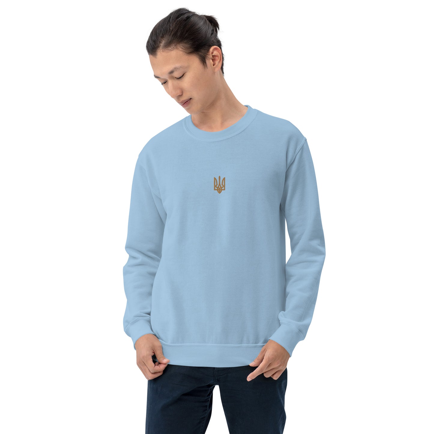 Sweatshirt with Embroidery Golden Trident