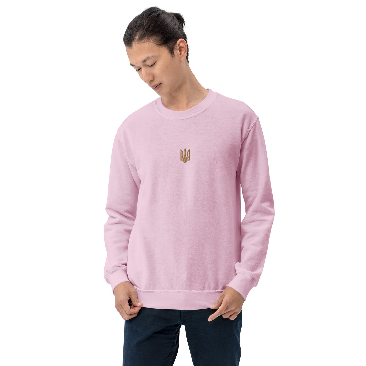 Sweatshirt with Embroidery Golden Trident