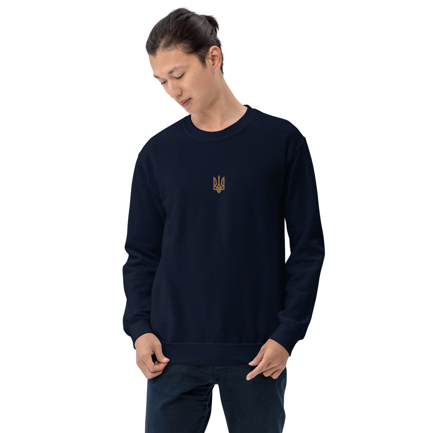 Sweatshirt with Embroidery Golden Trident