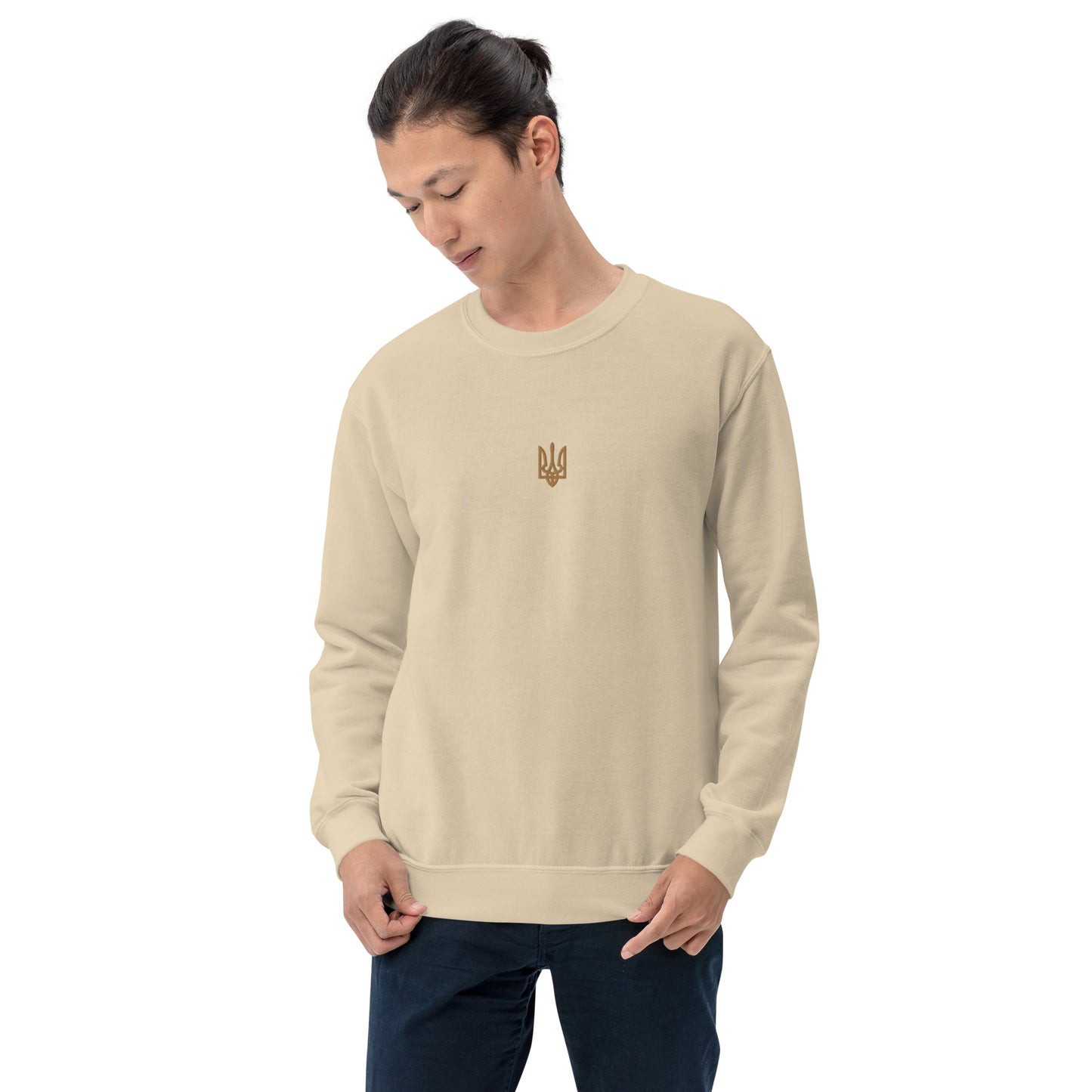 Sweatshirt with Embroidery Golden Trident