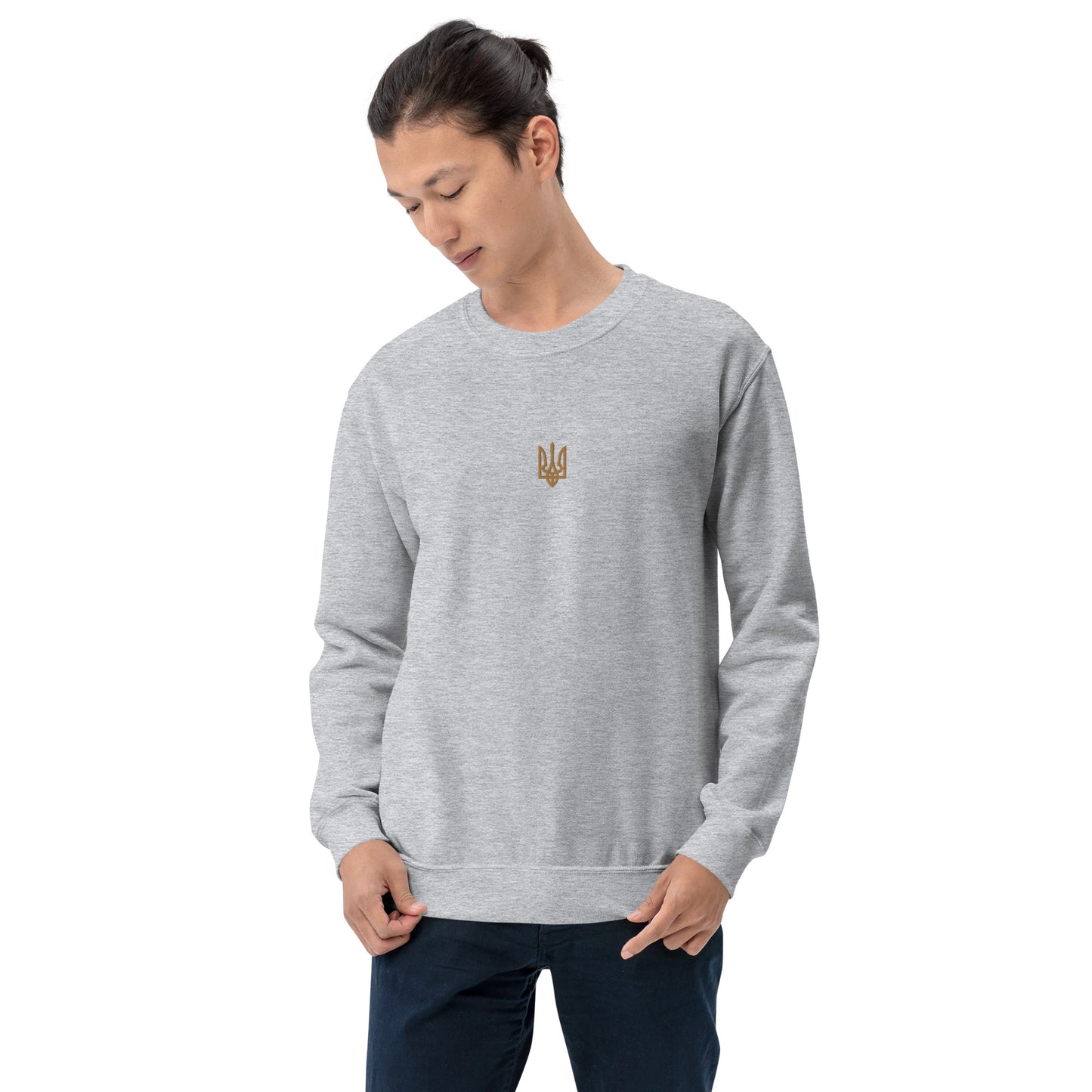 Sweatshirt with Embroidery Golden Trident