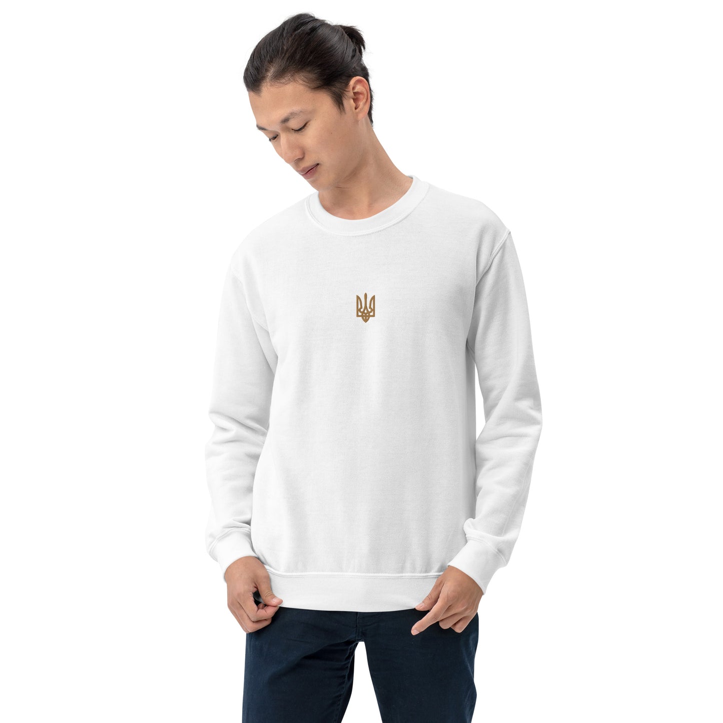 Sweatshirt with Embroidery Golden Trident