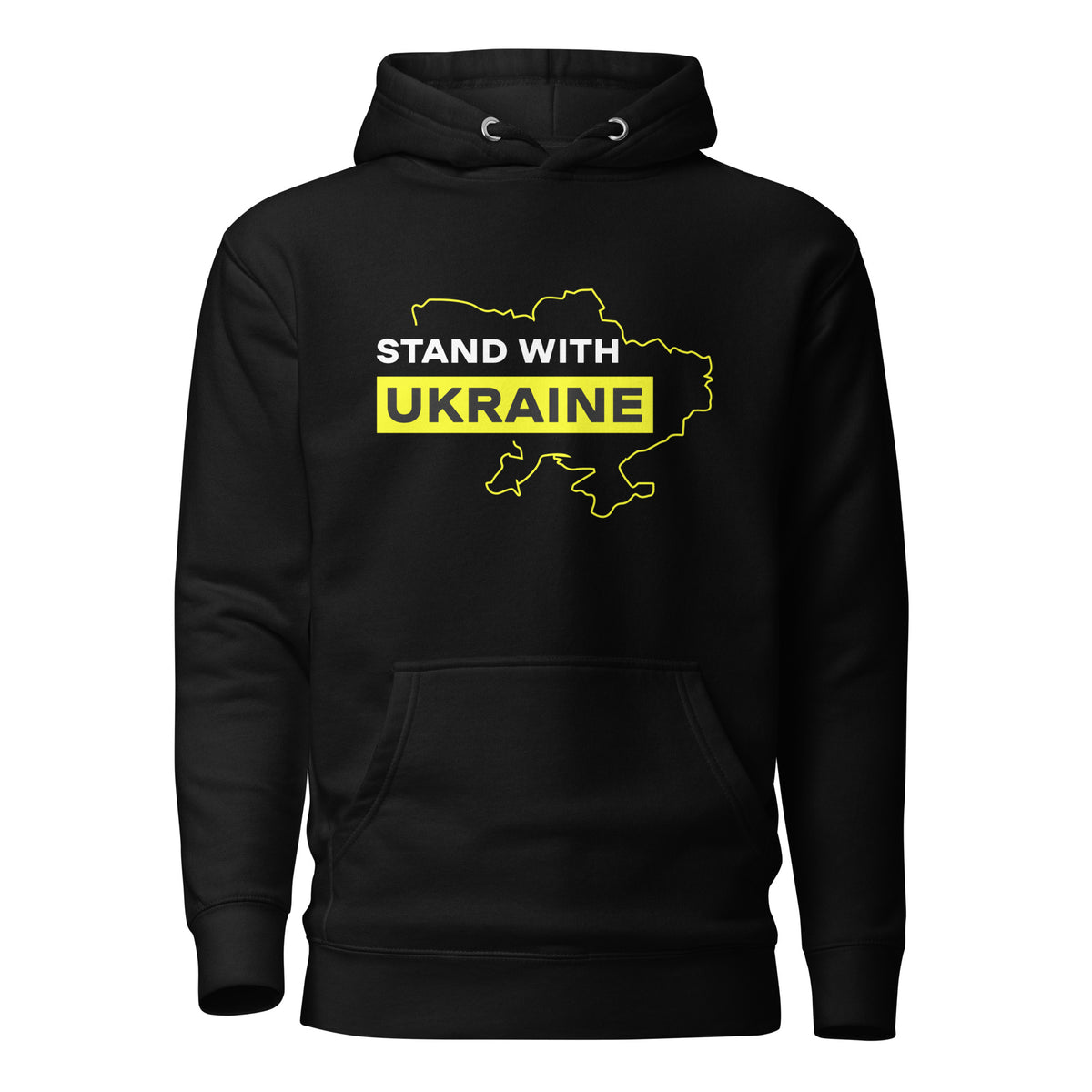 Stand With Ukraine Hoodie - Support Slogan Pullover, Cotton Blend, All Seasons (AF Merch)