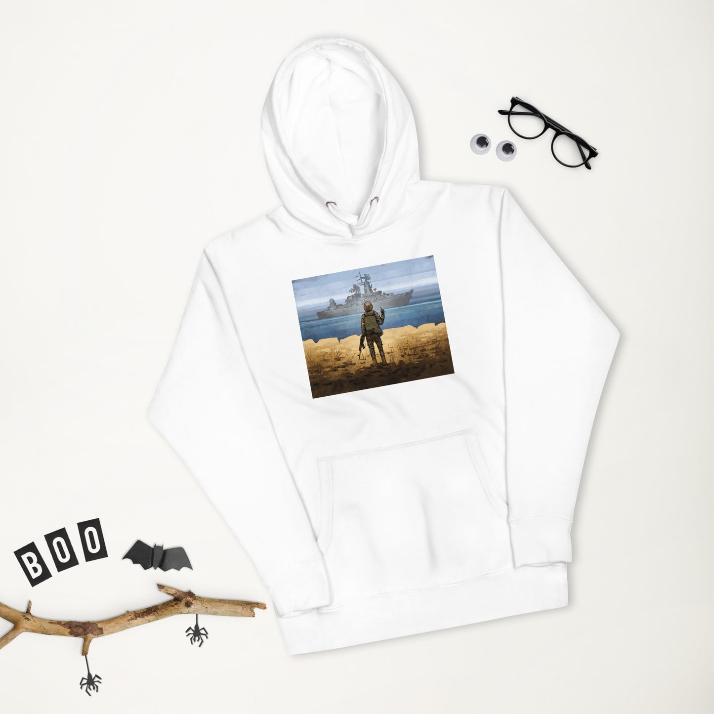 Unisex Hoodie Ukrainian soldier and warship