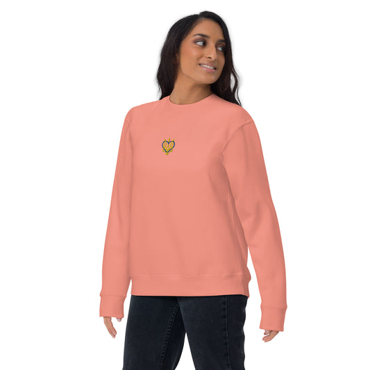 Sweatshirt with Embroidery Heart