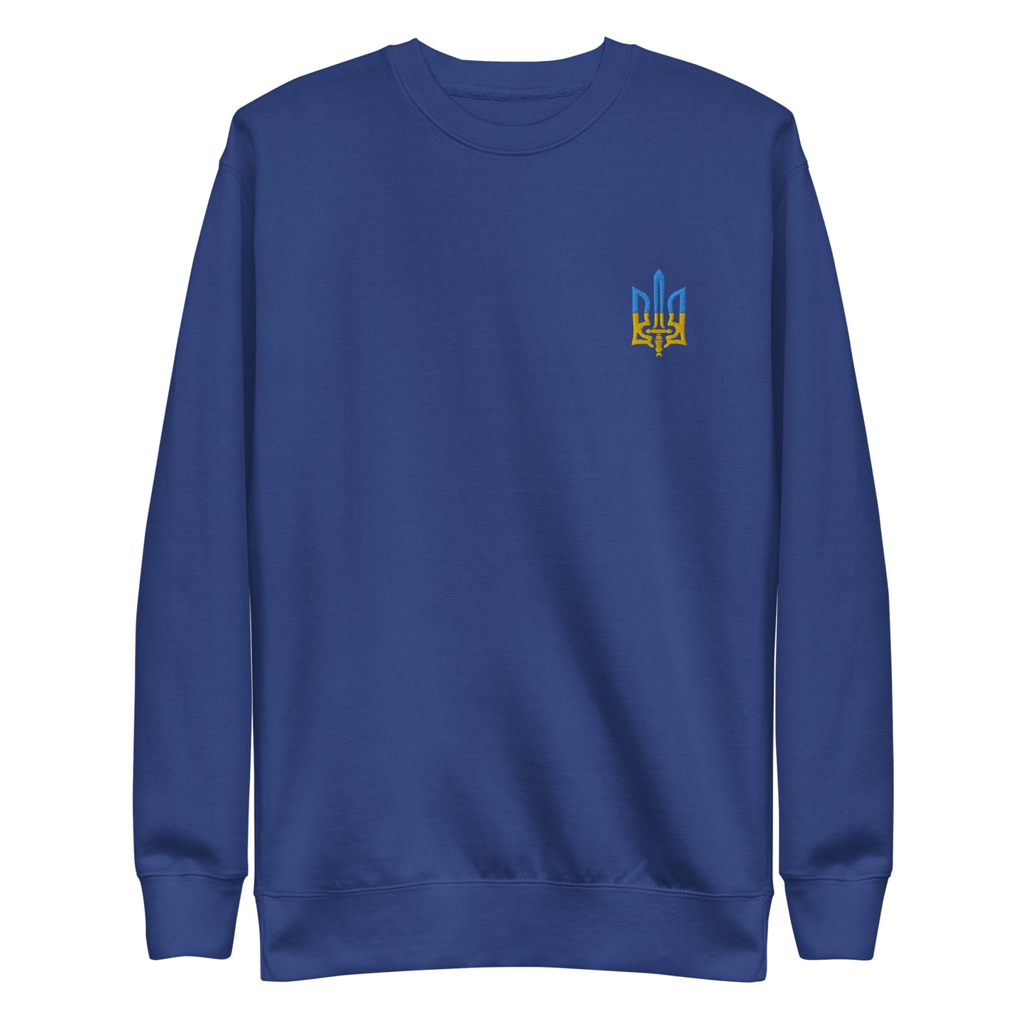 Sweatshirt with Embroidery Trident on left