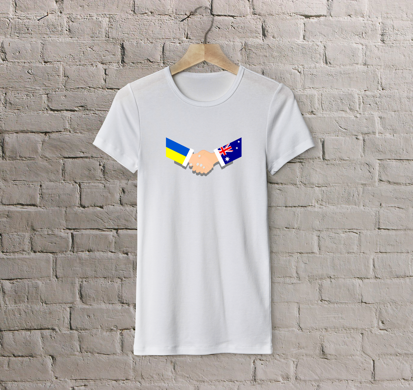 T-shirt Australia + Ukraine (handshake)