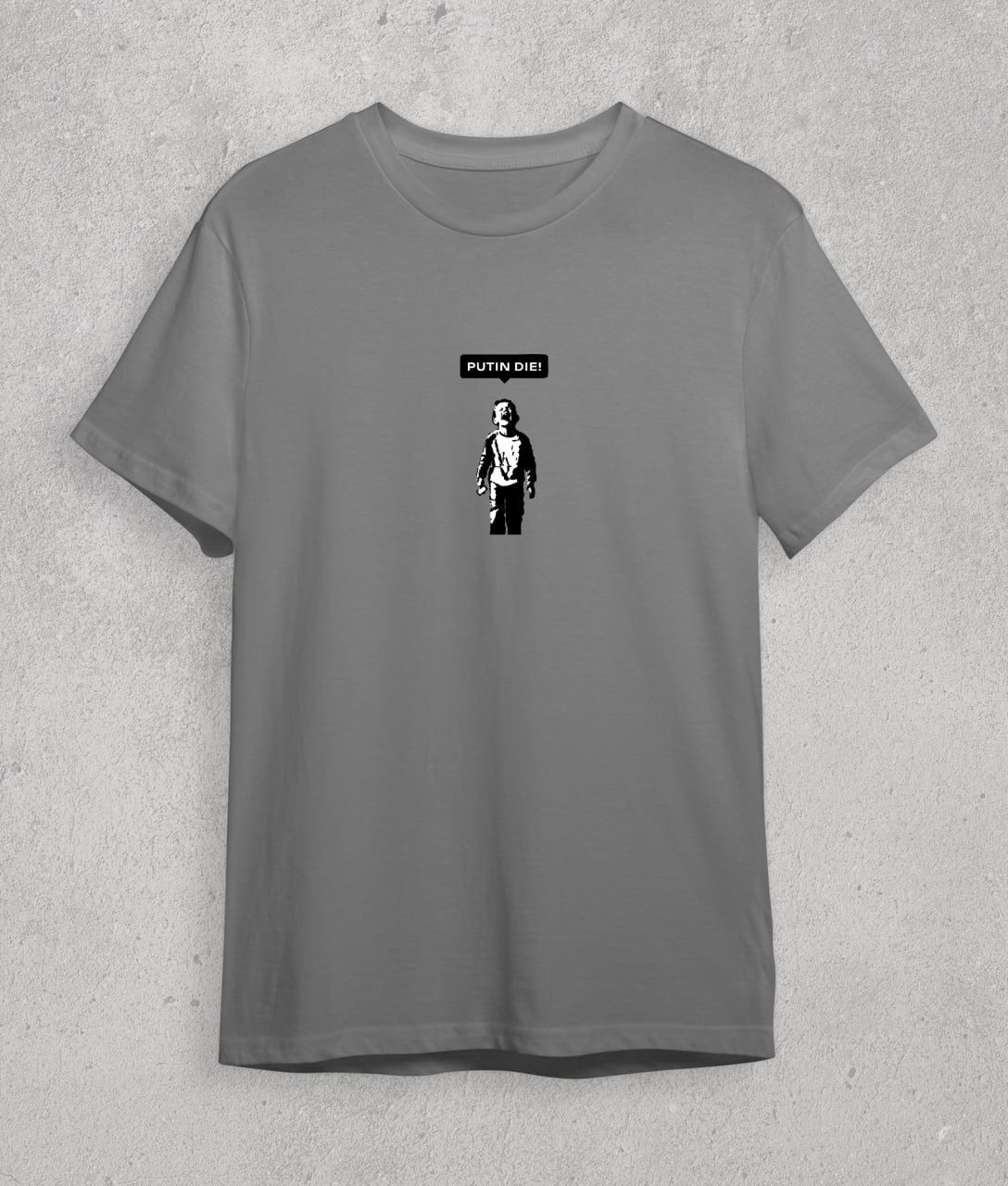 T-shirt "putin die" (Banksy)
