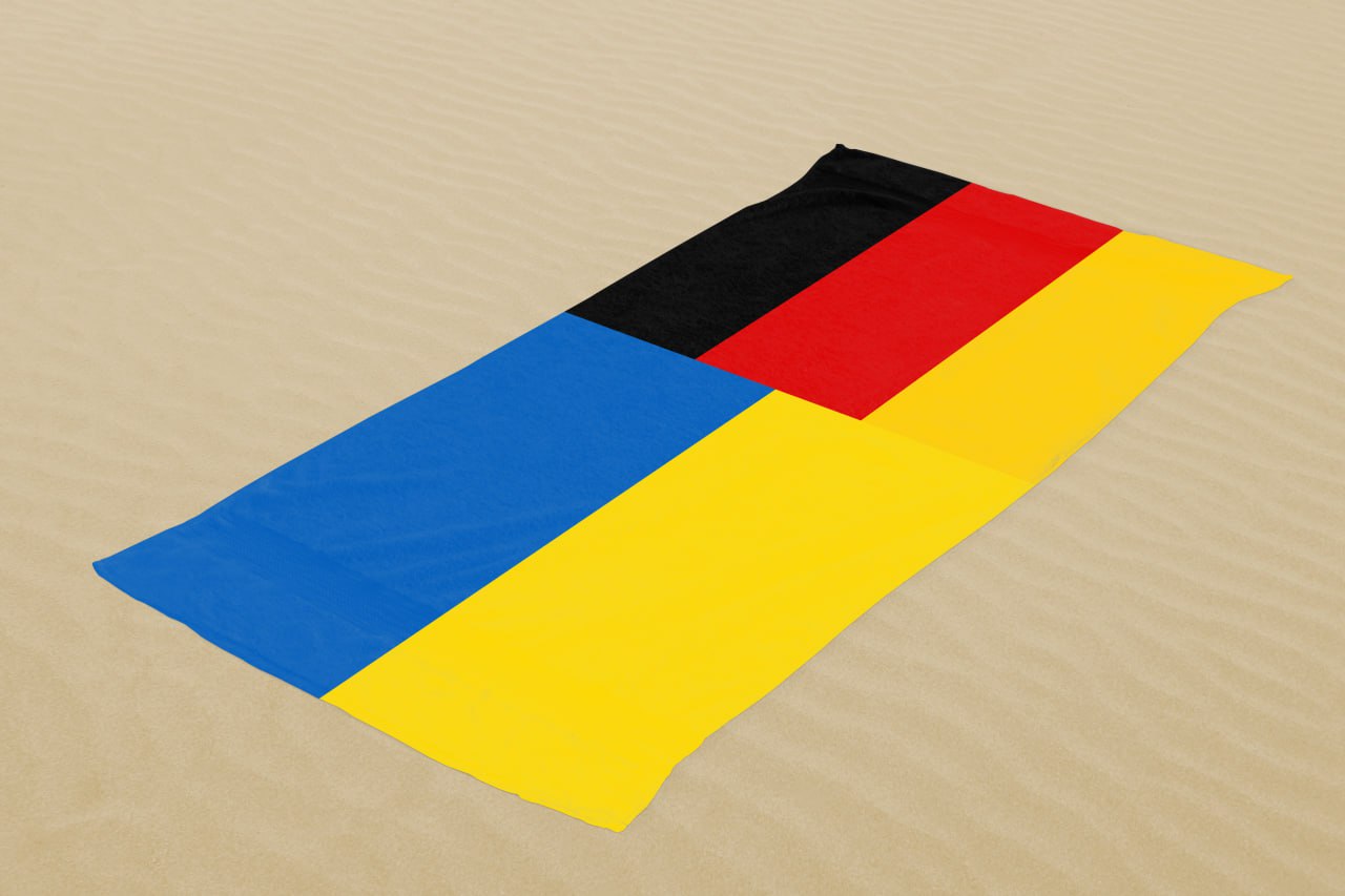 Beach Towel-flag Ukraine + Germany