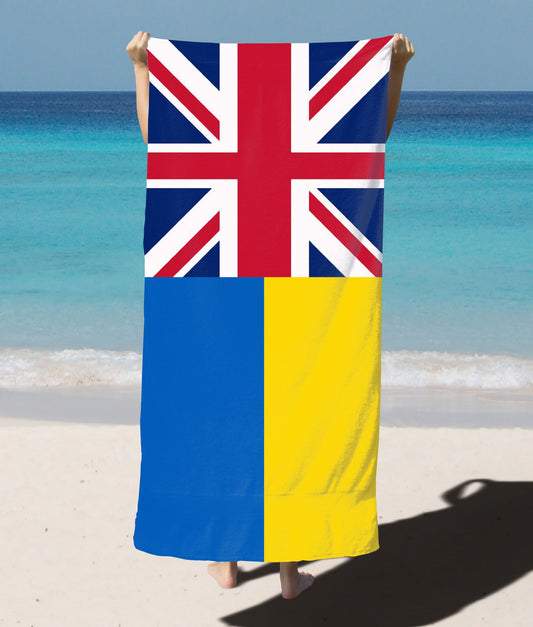 Beach Towel-flag Ukraine + GB