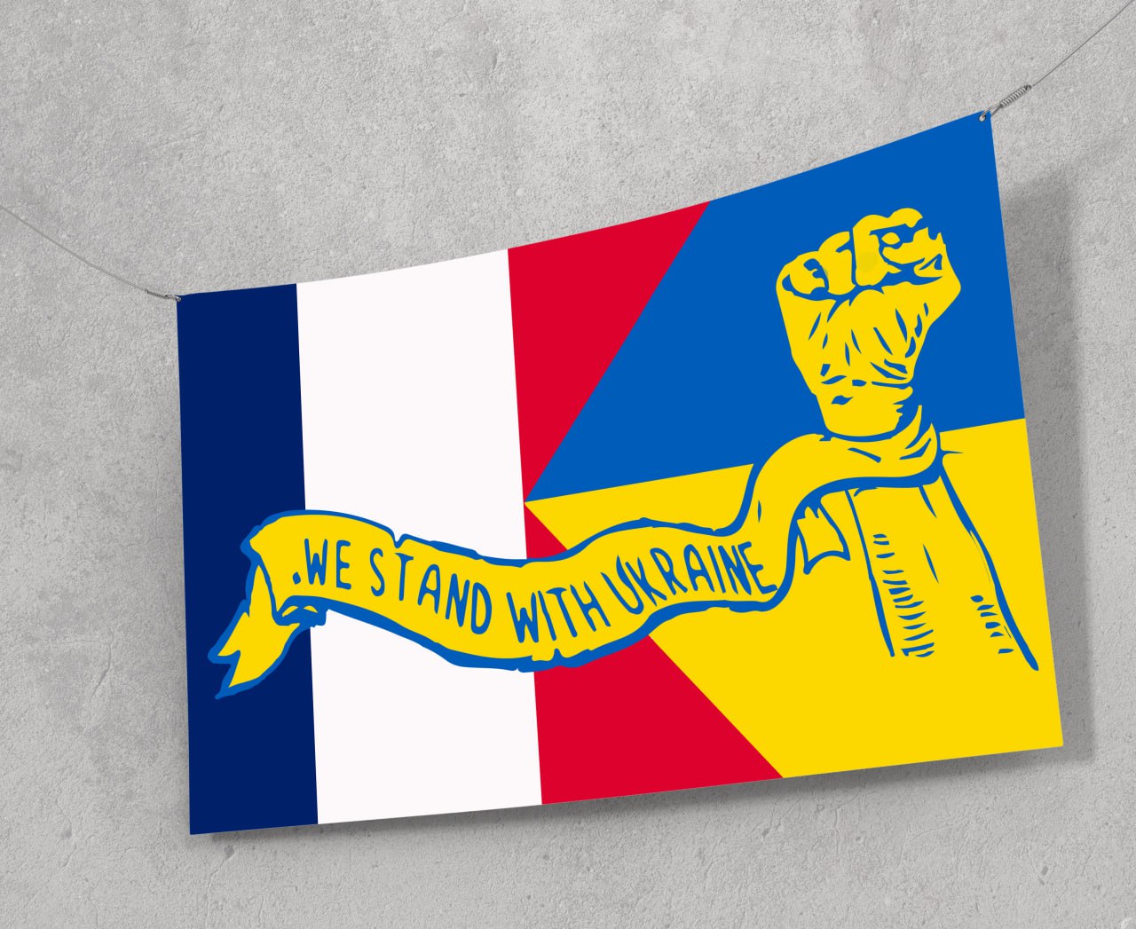 Flag Ukraine + France