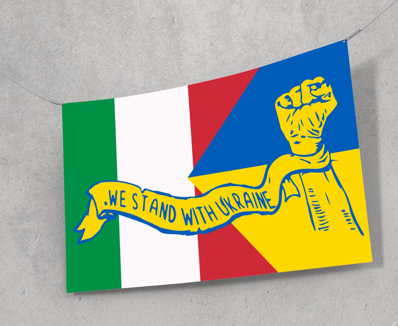 Flag Ukraine + Italy