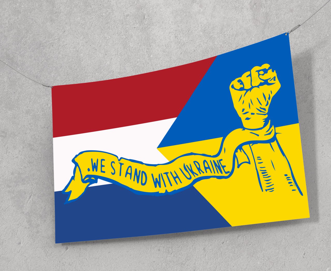 Flag Ukraine + Netherlands
