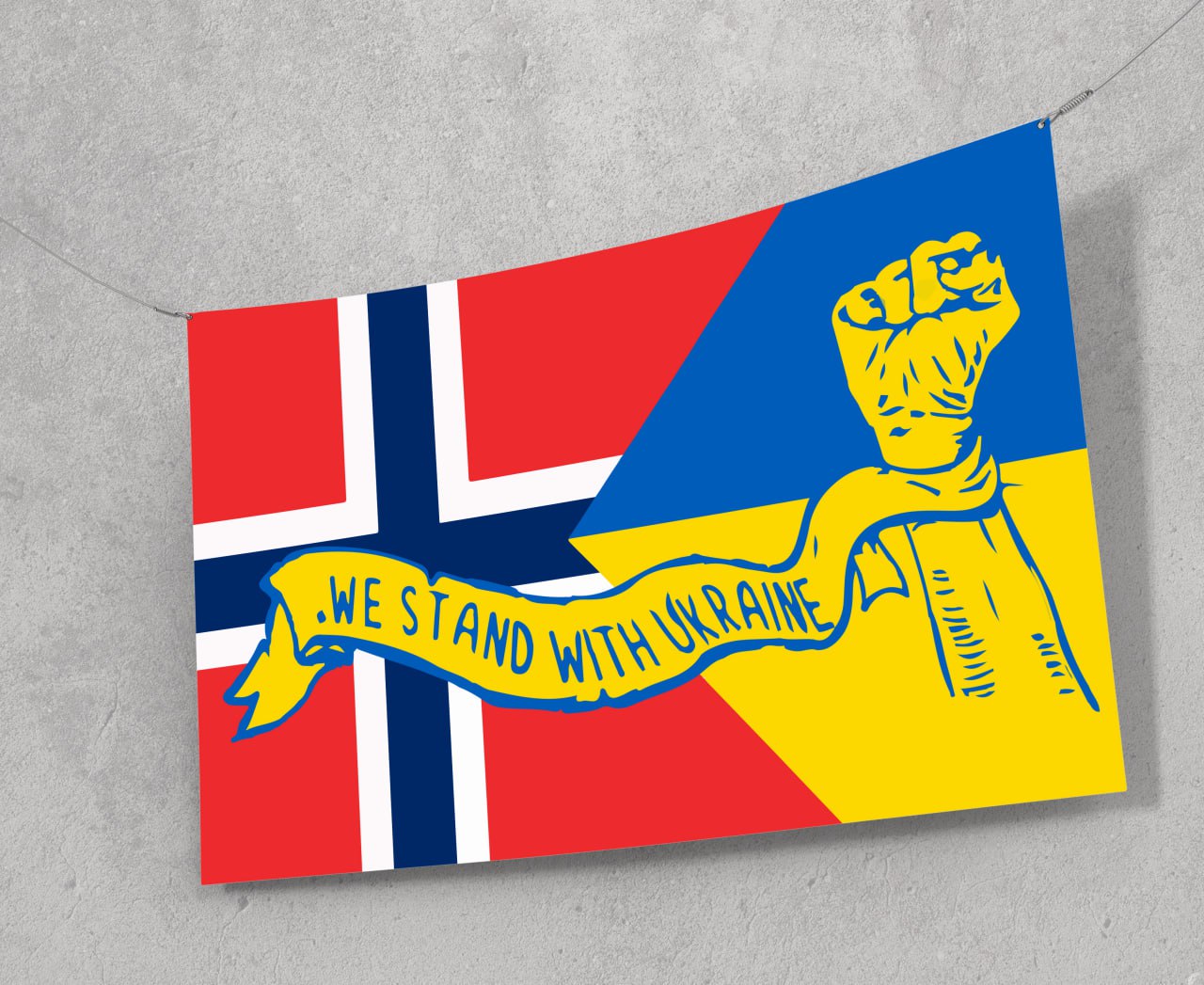 Flag Ukraine + Norway
