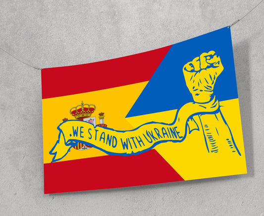 Прапор Україна + Іспанія
