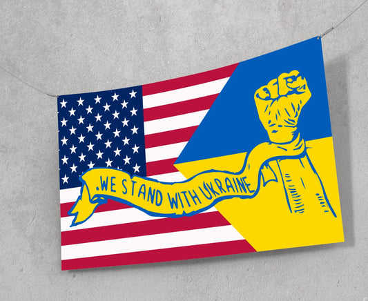 Flag Ukraine + USA