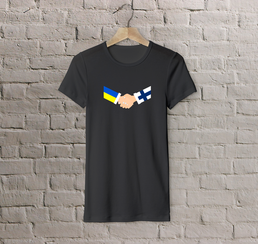 T-shirt Finland + Ukraine (handshake)