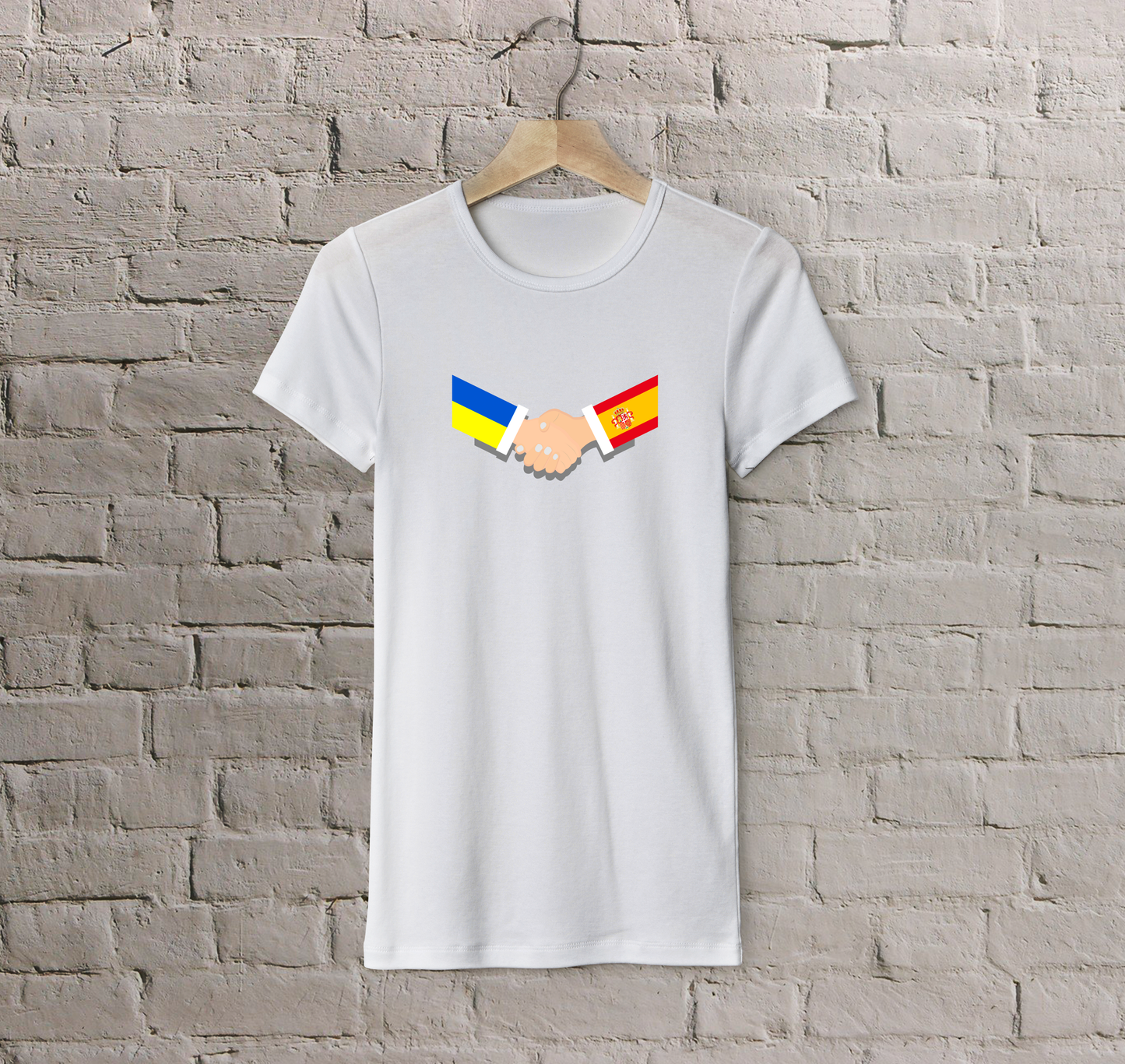 T-shirt Spain + Ukraine (handshake)