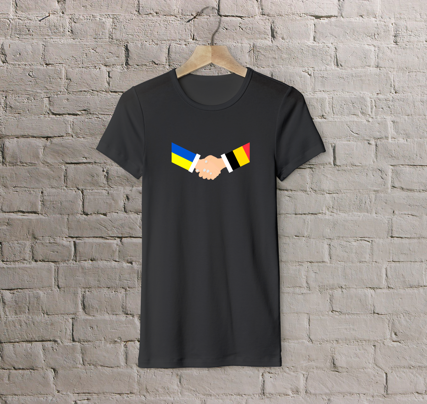 T-shirt Belgium + Ukraine (handshake)