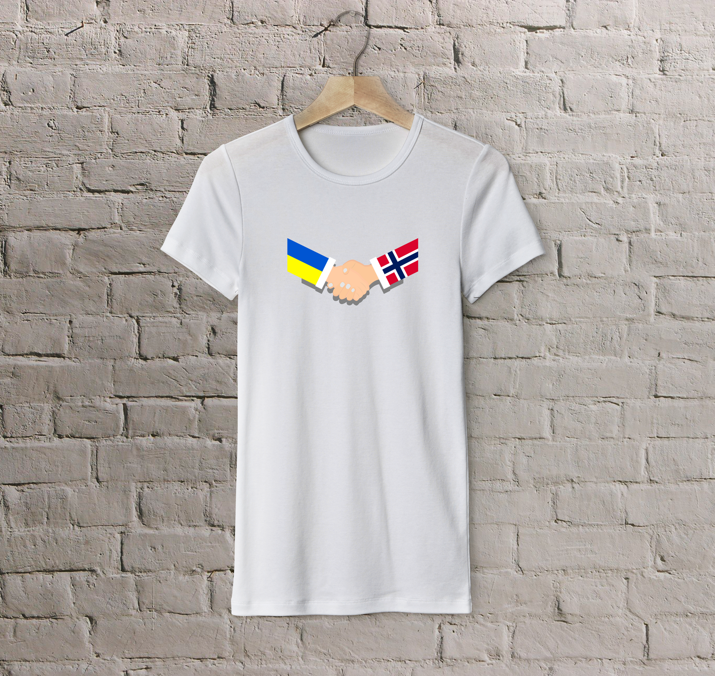 T-shirt Norway + Ukraine (handshake)