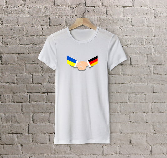 T-shirt Germany + Ukraine (handshake)
