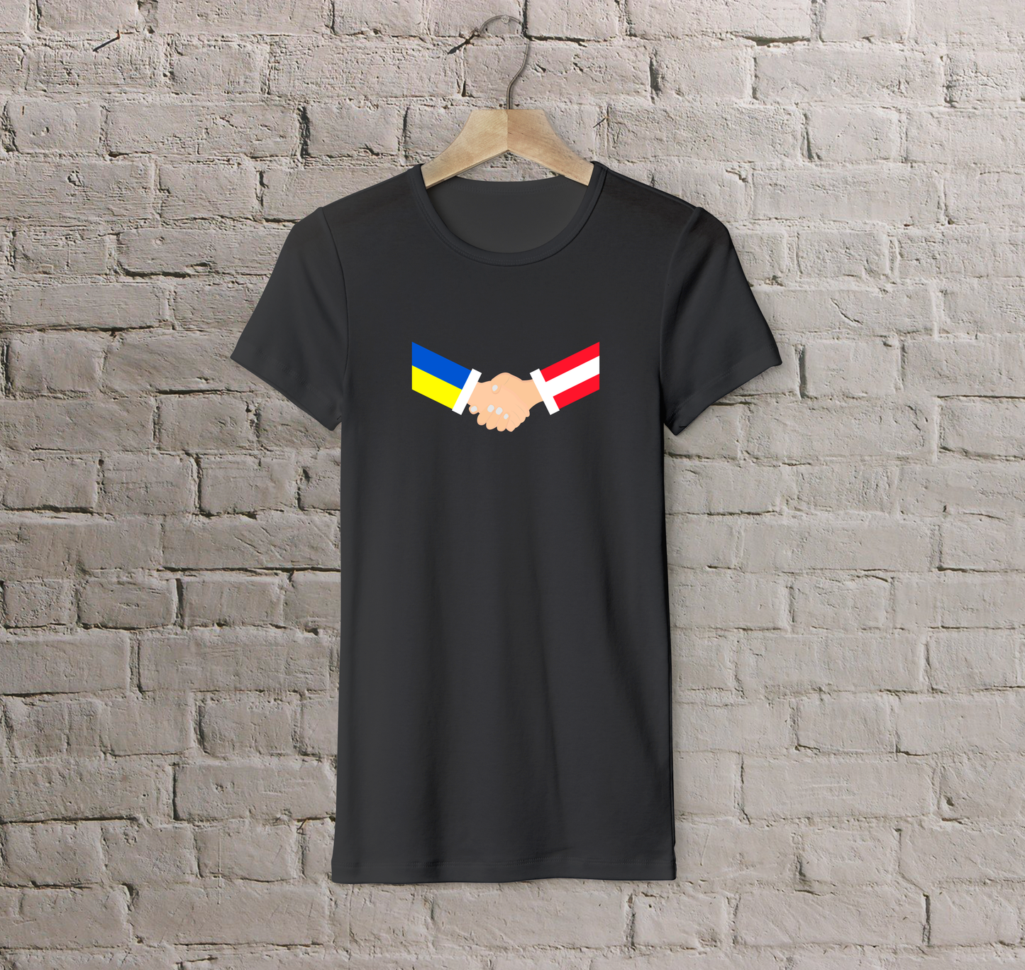 T-shirt Austria + Ukraine (handshake)