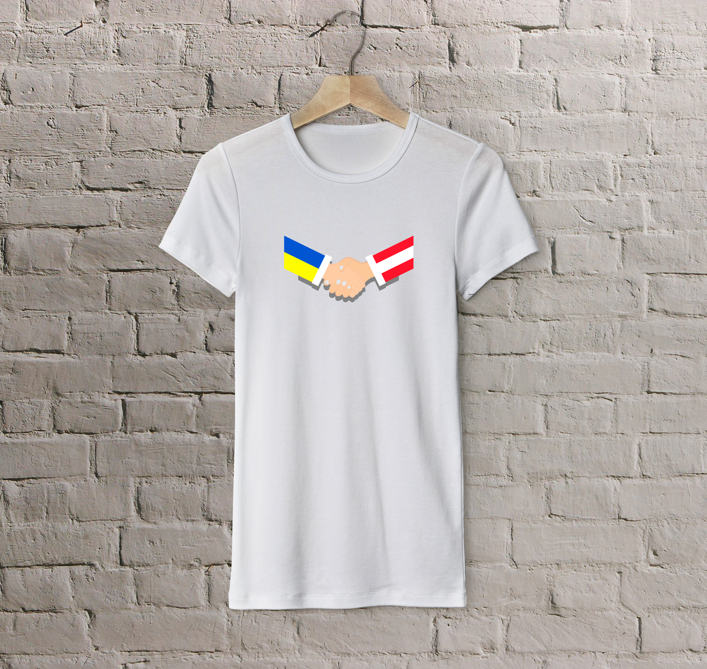 T-shirt Austria + Ukraine (handshake)