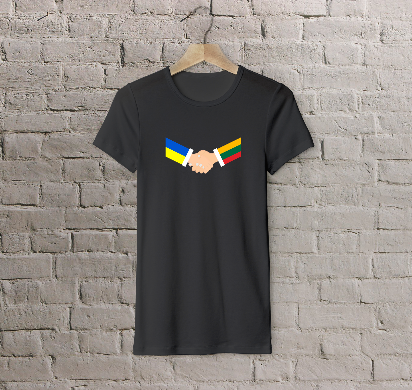 T-shirt Lithuania + Ukraine (handshake)